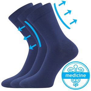 LONKA ponožky Drmedik tm.modrá 3 pár 35-38 119256