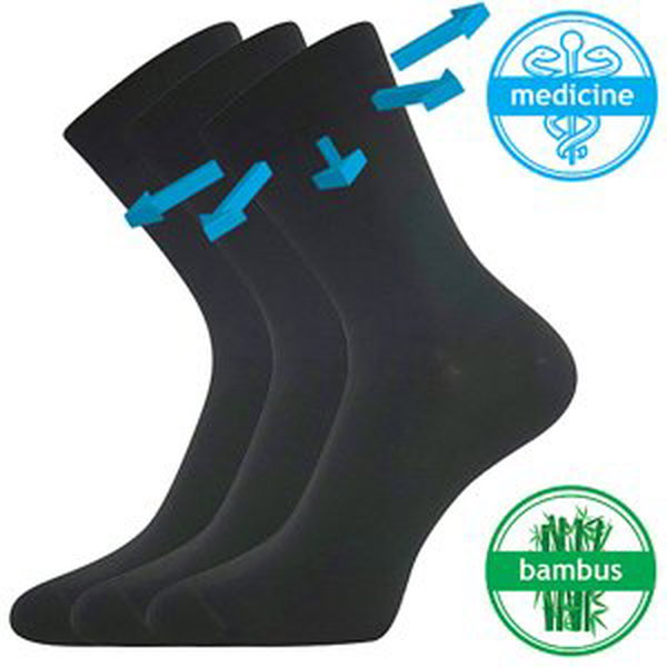 LONKA ponožky Drbambik černá 3 pár 35-38 119273