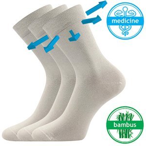 LONKA ponožky Drbambik sv.šedá 3 pár 35-38 119276