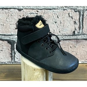 Pegres Barefoot BF40 Dětské zimní kotníkové boty černé 31