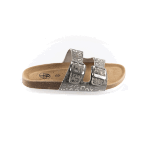 BF BY-213-12-98 Dámské pantofle ve stříbrné třpytkaté barvě 40