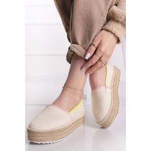 Smetanové platformové espadrilly Tommy Jeans Flatform Espadrille