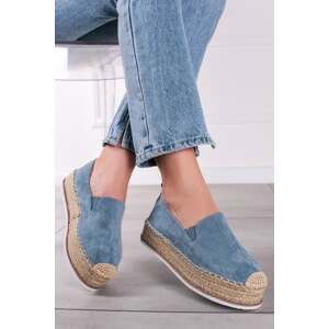 Modré platformové espadrilly Alona