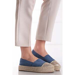 Modré platformové espadrilly Soria