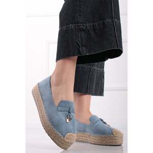 Modré platformové espadrilly Kora