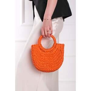 Oranžová slamená kabelka do ruky Arella