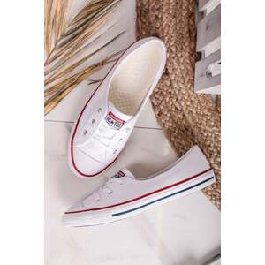 Dámské bílé nízké tenisky Chuck Taylor All Star Dainty Ballet Lace Slip