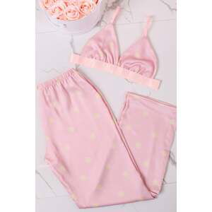 Světle růžový saténový set Joy Pink Set 1