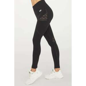 Černé legíny s vysokým pasem Fitness Leggings GA