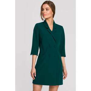 Tmavě zelené blejzerové šaty S254