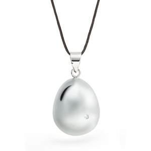 Rolnička pro těhotné ve stříbrné barvě Bola Egg Rhodium