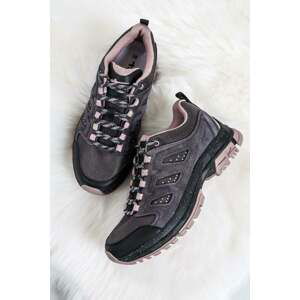 Černé nízké trekingové boty 1-23768