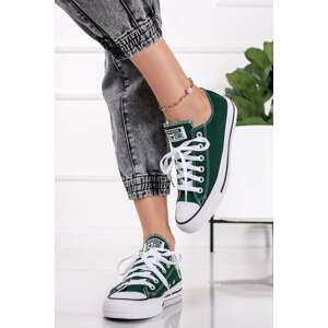 Zelené nízke plátené tenisky Chuck Taylor All Star Midnight Clover