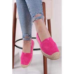 Fuchsiové semišové espadrilly Lima