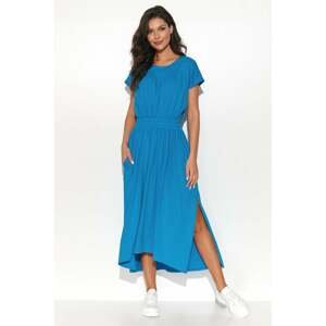 Modré dlouhé šaty NU425