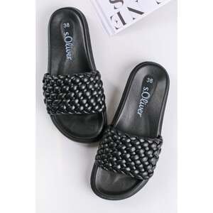 Černé nízké pantofle 5-27400