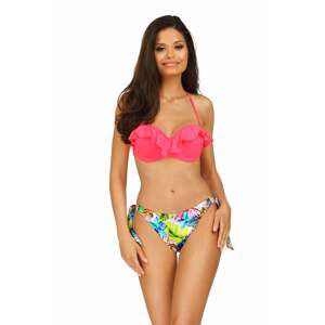 Vícebarevné vzorované push-up bikiny s volány Heidi