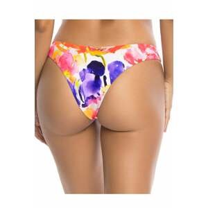 Vícebarevné květované plavkové kalhotky brazilského střihu Cheeky Brazilian Cut Bikini Summer Floral