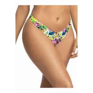 Vícebarevná květovaná plavková tanga High Cut Cheeky Bikini Jungle