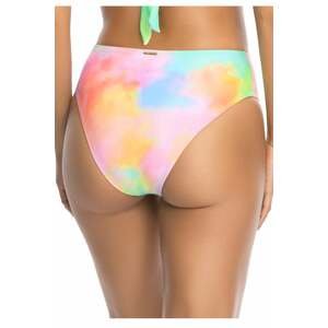 Vícebarevné plavkové kalhotky High Cut High Waisted Cheeky Bikini Splash