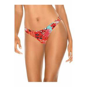 Modro-červené květované plavkové kalhotky brazilského střihu Cheeky Brazilian Cut Bikini Blue Floral