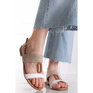 Béžovo-bílé nízké sandály Hannah