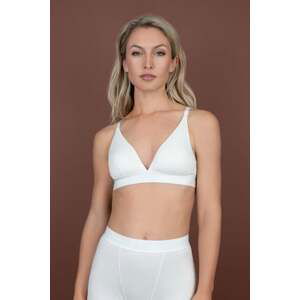 Bílá vyztužená podprsenka Natural Rib Triangle Bra Top