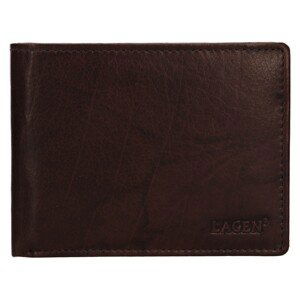 Pánská kožená peněženka Lagen Aleš - tmavě hnědá