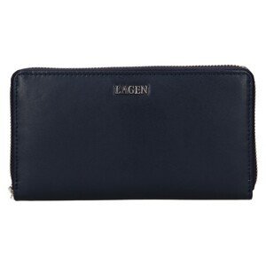 Dámská kožená peněženka Lagen Dita - tmavě modrá