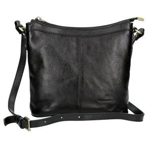 Luxusní kožené dámské crossbody Hexagona 113032- černá