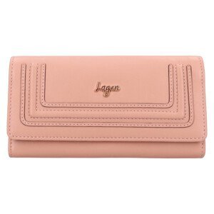 Dámská kožená peněženka Lagen Malie - růžová
