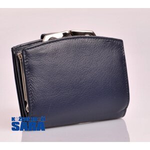Dámská kožená peněženka s rámečkem 511-4357 tmavě modrá