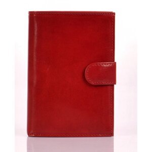 Kožená peněženka s pouzdrem na pas  8052 červená