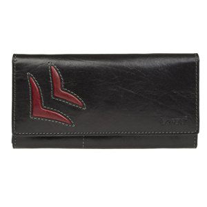 Dámská kožená peněženka 6011/T Black/Red