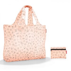 Velká cestovní a plážová taška Mini maxi beachbag cats and dogs rose AA3064