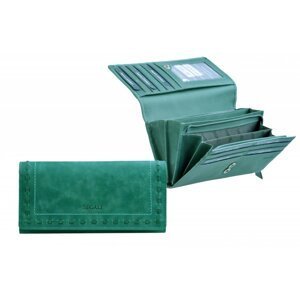 Dámská kožená peněženka SG-7052 zeleno/modrá