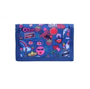 Dívčí textilní peněženka na suchý zip 40243-9900 A modrá