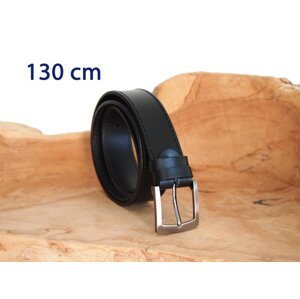 Pánský kožený pásek černý 25-1-60 obvod pasu 130 cm - dlouhý 130 cm