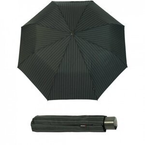 Luxusní lehký deštník Fiber T1 AC 89874740 STRIPS černý/šedý