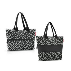 Elegantní nákupní kabelka na zip shopper e1 signature black RJ7054