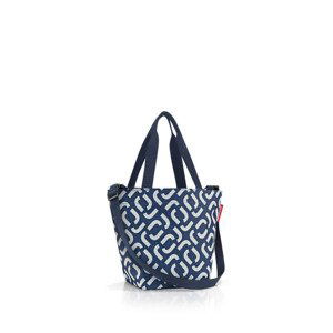 Malá modro bílá kabelka shopper XS signature navy ZR4073