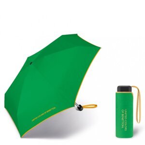 Malý skládací dámský zelený deštník Ultra mini flat green 56404 zelený/žlutý