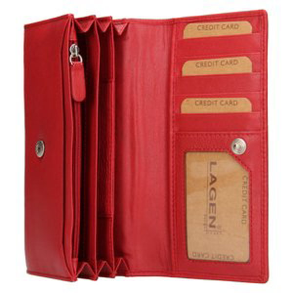 Dámská kožená peněženka V-25 E/GK červená