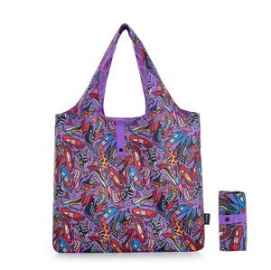 Skládací nákupní taška na zip SHOPPING BAG 22 F PURPLE - barevná kabelka