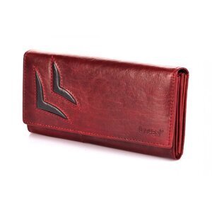 Dámská kožená peněženka 6011/T červená/černá