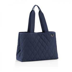 Velká tmavě modrá kabelka classic shopper L RHOMBUS MIDNIGHT GOLD DK4110