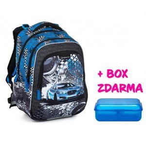 Školní batoh auto LUMI 23 D modrý