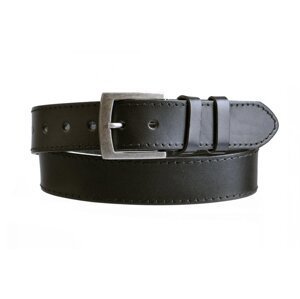 Pánský kožený pásek černý 25S-1-60 85 cm