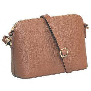 Malá kožená crossbody kabelka 5232 světle hnědá