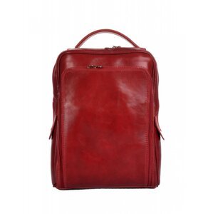 kožený batoh 555-60 červená
